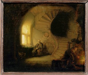 Philosophe méditant ... - Rembrandt Harmensz. van Rijn