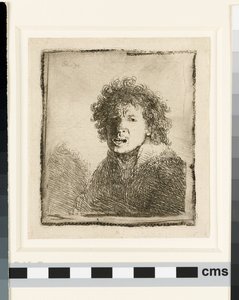 Autoportrait bouche ouverte - Rembrandt van Rijn