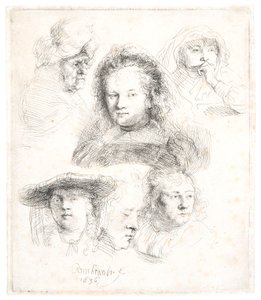Études de la tête de Saskia et d