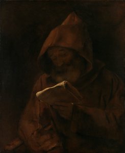 Un moine lisant, 1661
