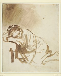 Une jeune femme dormant Hendrickje Stoffels, vers 1654 - Rembrandt van Rijn