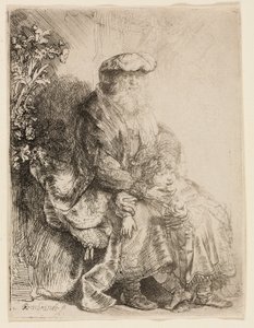 Abraham caressant Isaac