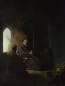 Anne et le Tobie aveugle - Rembrandt van Rijn