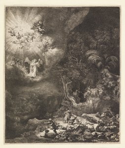 Annonciation aux bergers - Rembrandt van Rijn