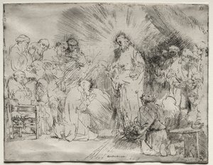 Le Christ apparaissant aux Apôtres - Rembrandt van Rijn