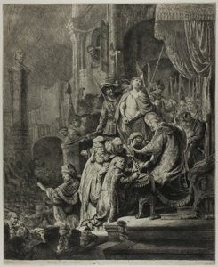 Le Christ devant Pilate : Grande planche - Rembrandt van Rijn