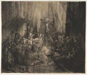 Christ crucifié entre les deux voleurs : Les trois croix