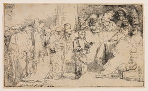 Christ disputant avec les docteurs : une esquisse - Rembrandt van Rijn