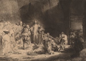 Christ prêchant, La Gravure des Cent Florins, vers 1649.
