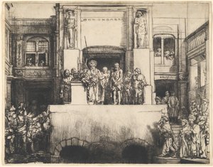 Le Christ présenté au peuple: Plaque oblongue - Rembrandt van Rijn