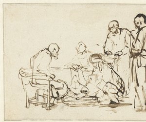 Le Christ lavant les pieds des disciples