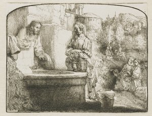 Christ et la femme de Samarie - Rembrandt van Rijn