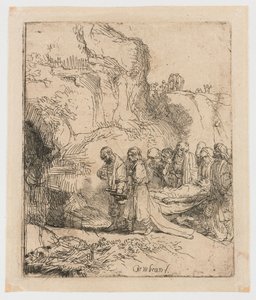 Christ porté au tombeau - Rembrandt van Rijn
