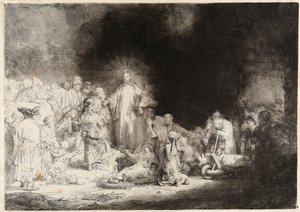 Christ guérissant les malades La gravure des Cent Florins