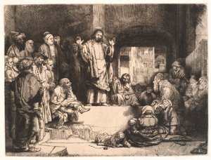 Le Christ prêchant ("La petite tombe") - Rembrandt van Rijn