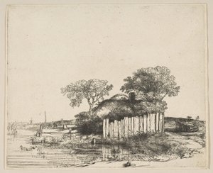 Cottage avec une palissade blanche, 1648