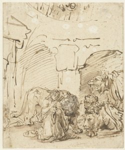 Daniel dans la fosse aux lions - Rembrandt van Rijn