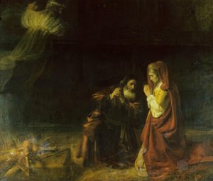 Le Sacrifice de Manoach - Rembrandt van Rijn