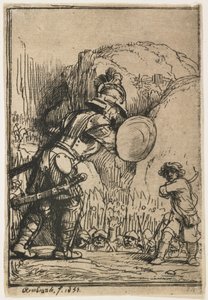 David et Goliath, 1655 - Rembrandt van Rijn