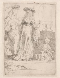 Le jeune couple et la mort - Rembrandt van Rijn