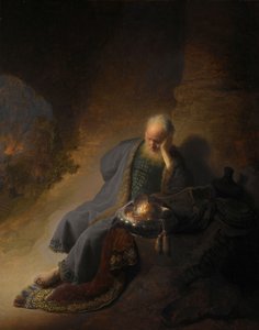 Jérémie lamentant la destruction de Jérusalem - Rembrandt van Rijn