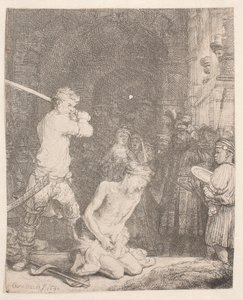 La décapitation de Jean-Baptiste - Rembrandt van Rijn