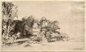Paysage avec un groupe d