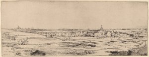 Paysage avec vue sur Haarlem Le Champ du peseur d