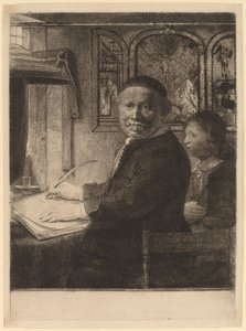 Lieven Willemsz van Coppenol : la plus petite plaque - Rembrandt van Rijn