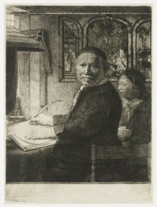 Lieven Willemsz. van Coppenol, maître-lettrier : la petite planche - Rembrandt van Rijn