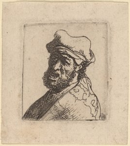 Homme criant, trois-quarts à gauche