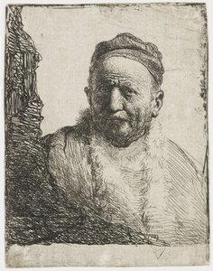 Un homme avec une calotte - Rembrandt van Rijn