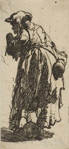 Vieille mendiante avec une gourde, vers 1629