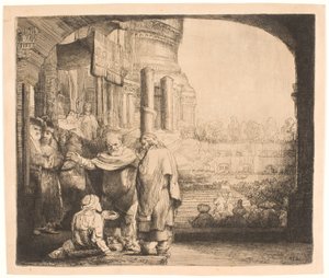 Pierre et Jean guérissant le boiteux à la porte du temple
