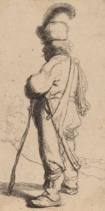 Polonais appuyé sur un bâton, vers 1632