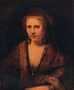 Portrait de Hendrickje Stoffels avec un béret en velours, c1654 - Rembrandt van Rijn