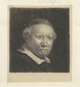 Portrait du maître écrivain Lieven Willemsz. van Coppenol: grande plaque - Rembrandt van Rijn