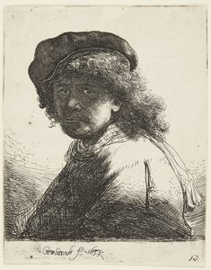 Rembrandt, coiffé d