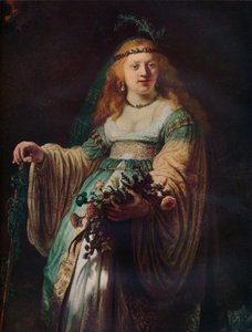 Saskia van Uylenburgh en costume arcadien, 1635