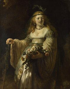 Saskia van Uylenburgh en costume arcadien, 1635
