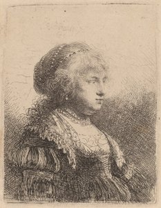 Saskia avec des perles dans les cheveux, 1634