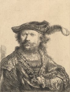 Autoportrait avec un bonnet de velours et une plume
