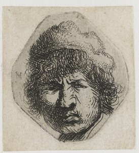 Autoportrait en fronçant les sourcils