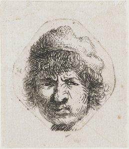 Autoportrait en fronçant les sourcils
