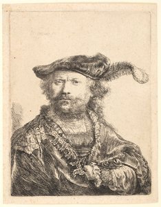 Autoportrait avec un Chapeau de Velours et une Plume