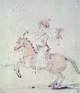 Shah Jehan avec un faucon à cheval - Rembrandt van Rijn