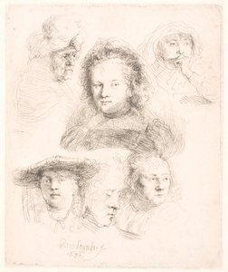 Études de la tête de Saskia et d