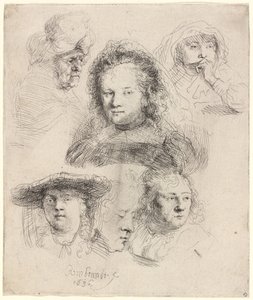 Études de la tête de Saskia et d