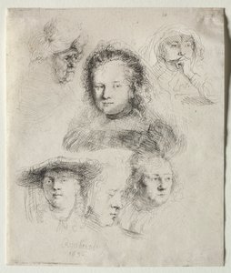 Études de la tête de Saskia et d