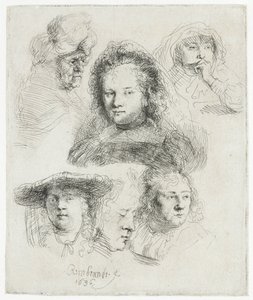 Études de la tête de Saskia et d